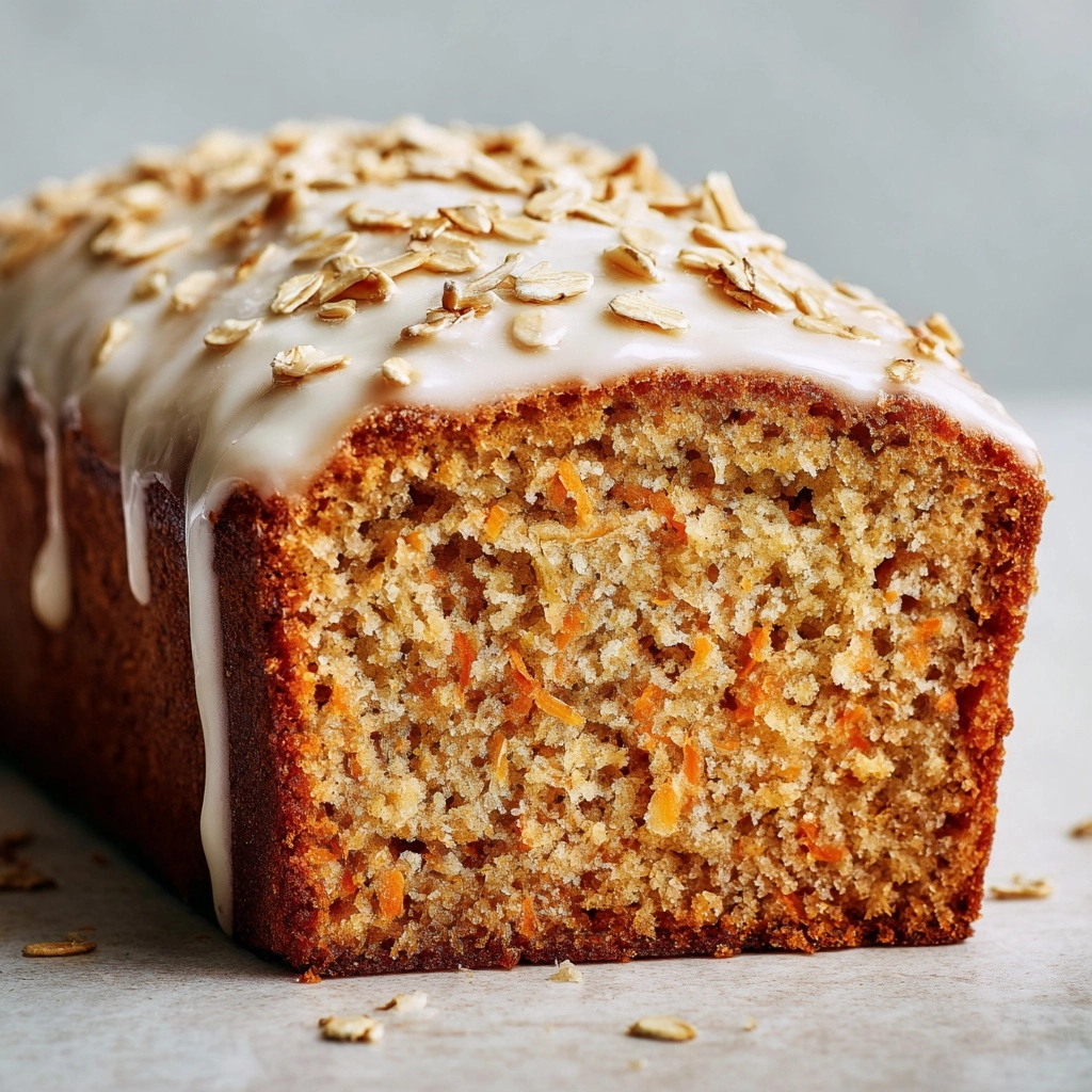 Healthy Oatmeal Carrot Cake Loaf Recipe - Recipe Image
