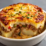 Cheesy Potato Beef Bake Recipe