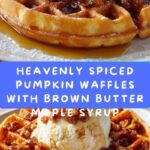 Spiced Pumpkin Waffles with Brown Butter Maple Syrup Recipe