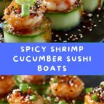 Spicy Shrimp Cucumber Sushi Boats Recipe