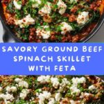 Ground Beef and Spinach Skillet with Feta Recipe