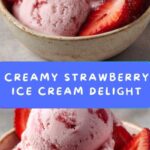 Creamy Strawberry Ice Cream with Fresh Chunks Recipe