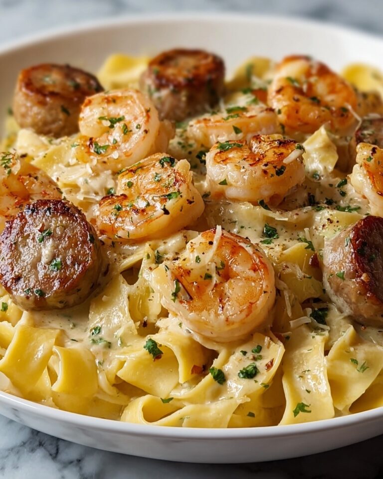 Cajun Shrimp and Sausage Alfredo Pasta Recipe
