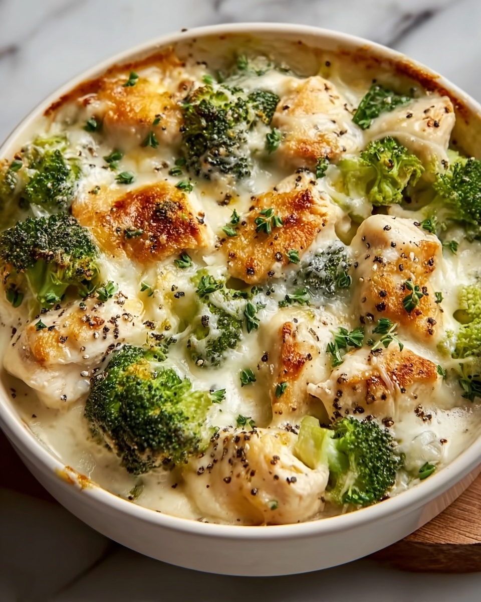 Chicken and Broccoli Baked Alfredo Recipe - Recipe Image