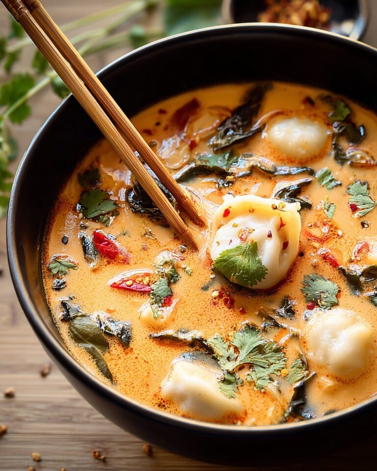 Thai Red Curry Dumpling Soup Recipe