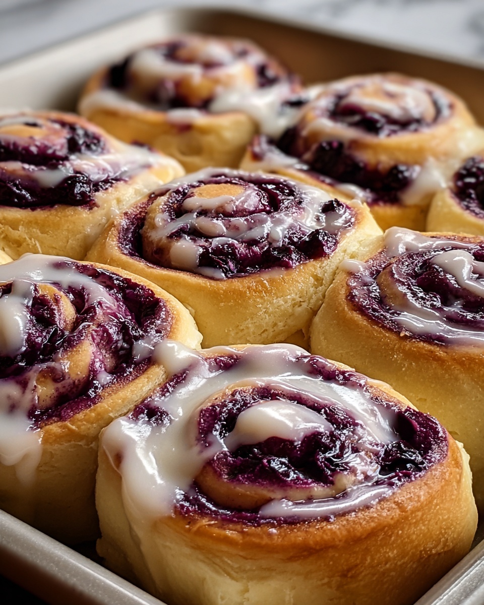 Blueberry Cheesecake Swirl Rolls Recipe - Recipe Image