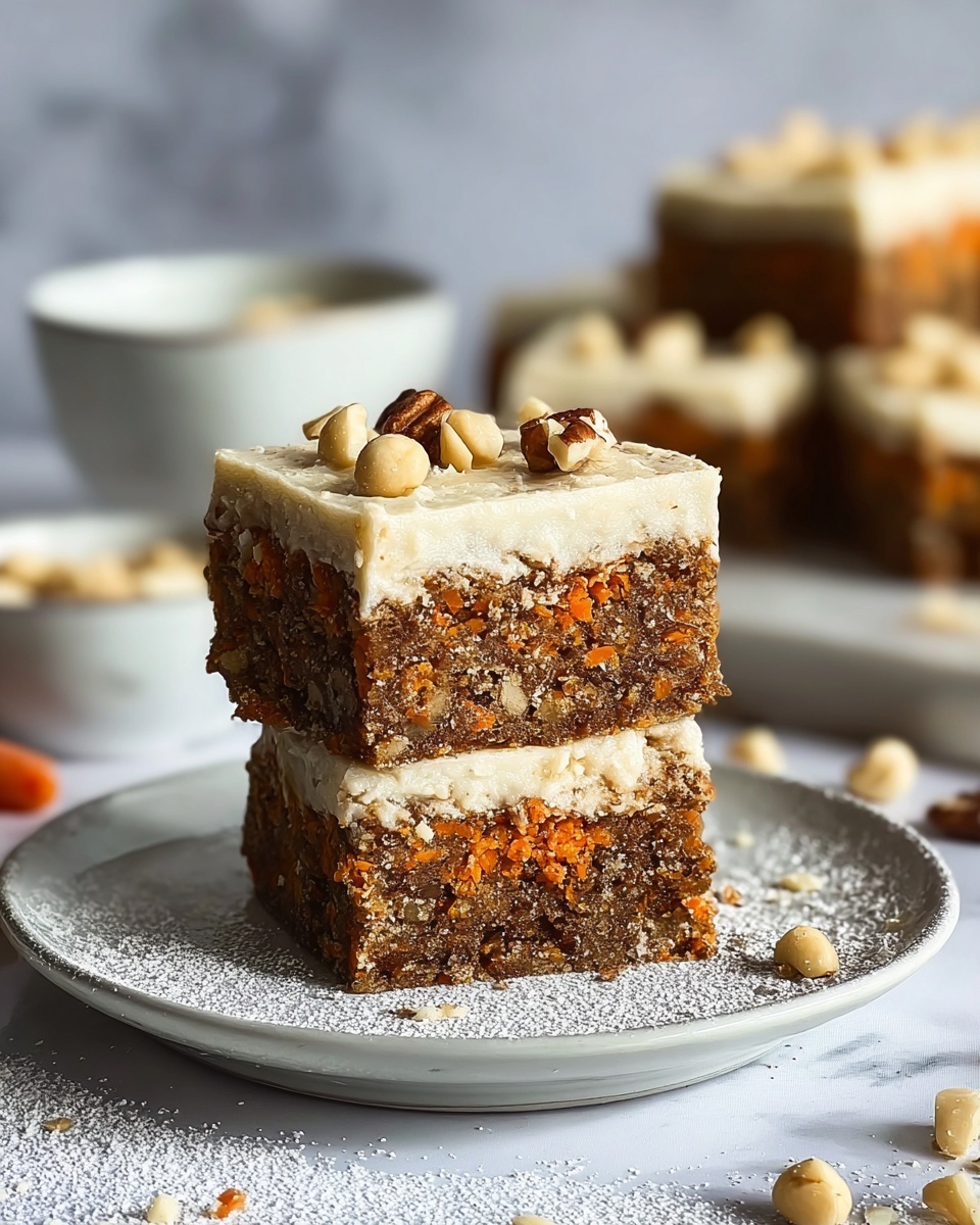 Vegan Carrot Cake Bars Recipe - Recipe Image