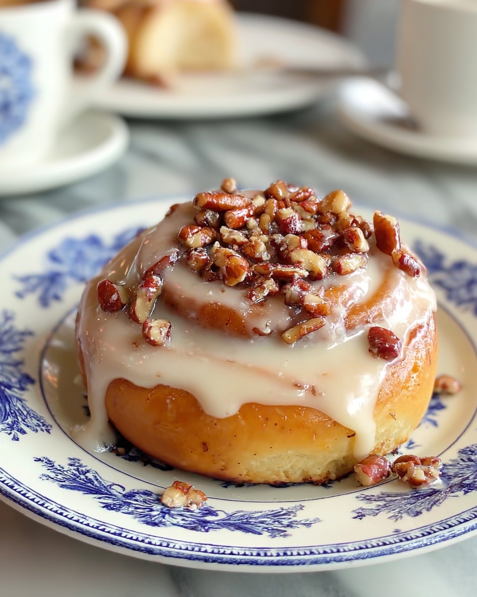 Browned Butter Frosted Pecan Cinnamon Rolls Recipe - Recipe Image