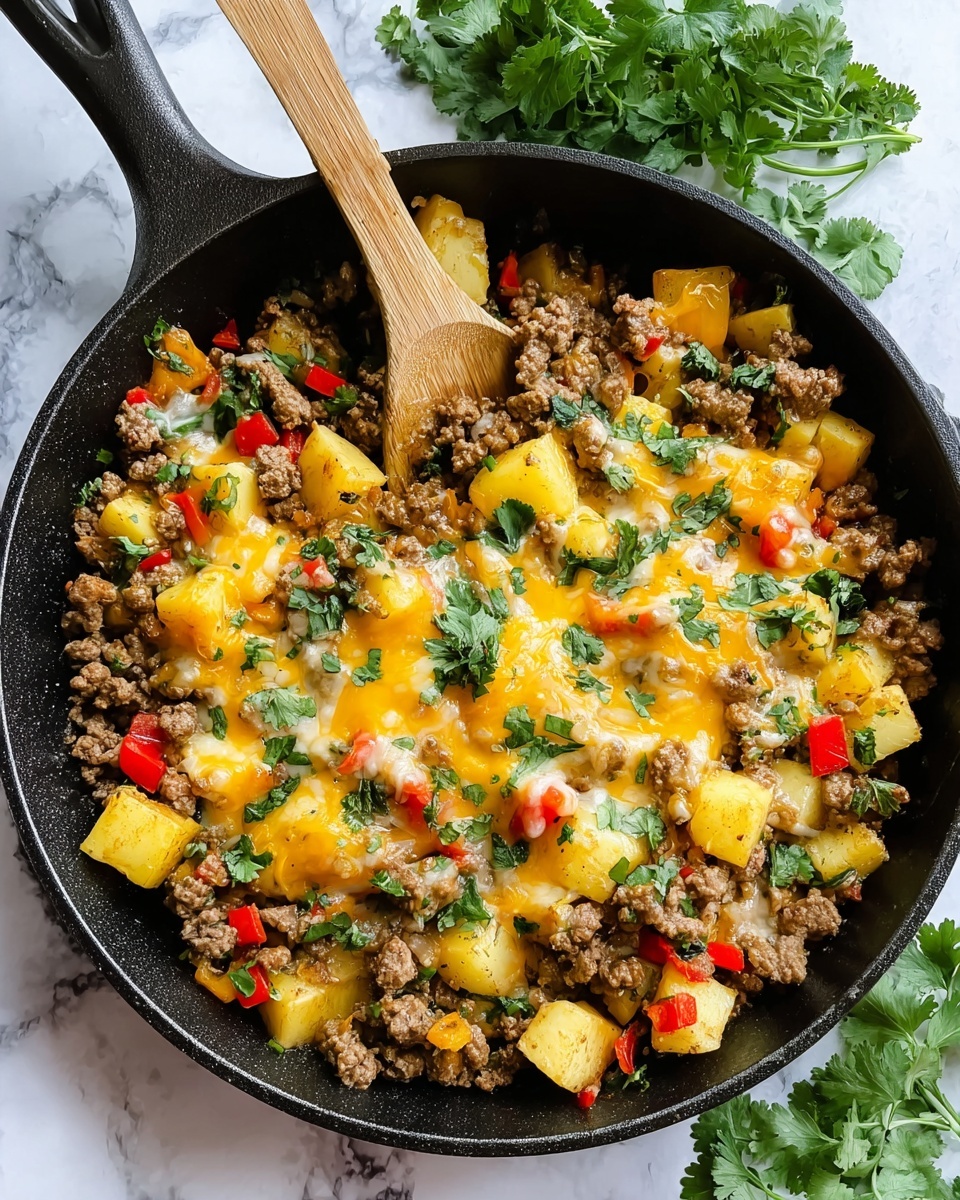 Mexican Ground Beef and Potato Skillet Recipe - Recipe Image
