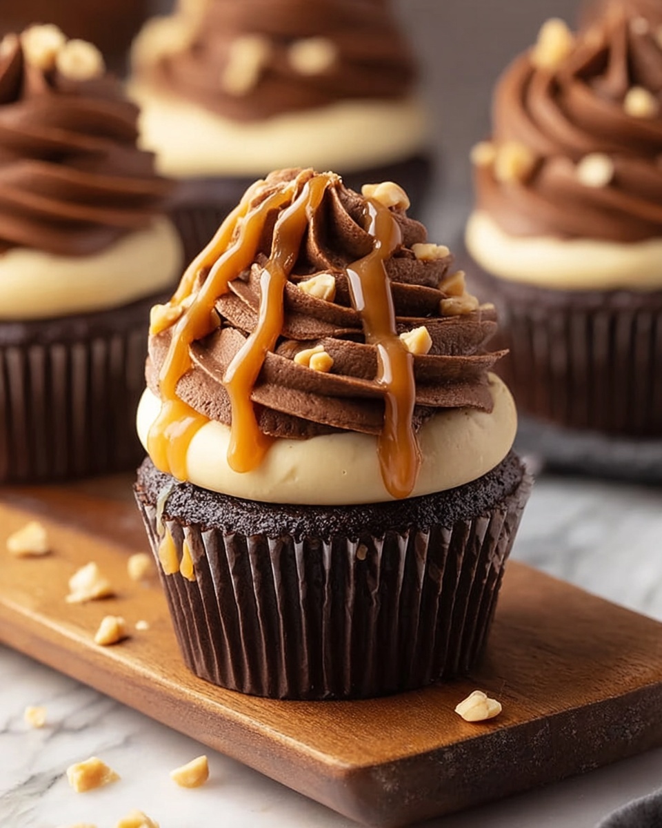 Chocolate Peanut Butter Cupcakes Recipe - Recipe Image