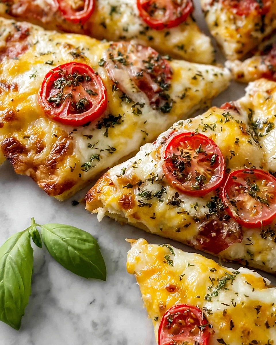 Breakfast Pizza with Scrambled Eggs, Bacon, and Fresh Herbs Recipe - Recipe Image