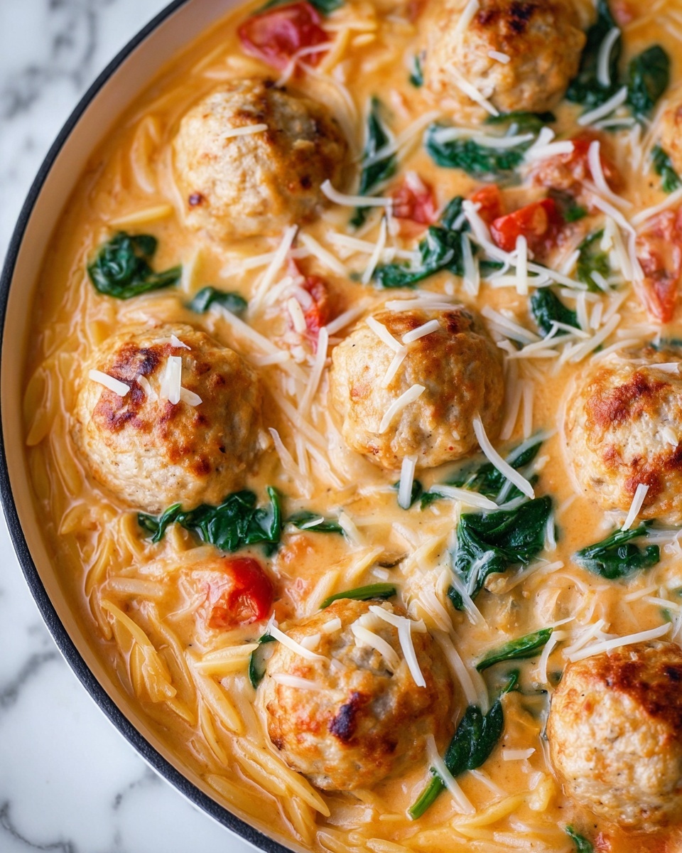 Marry Me Chicken Meatballs with Risoni Recipe - Recipe Image