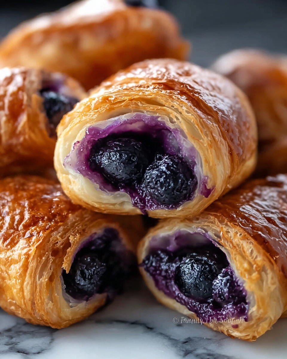 Crispy Blueberry Cream Cheese Rolls Recipe - Recipe Image