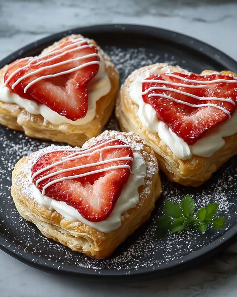 Strawberry Puff Pastry Hearts Recipe