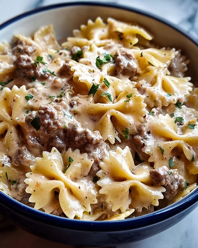 Creamy Beef and Bowtie Pasta Recipe