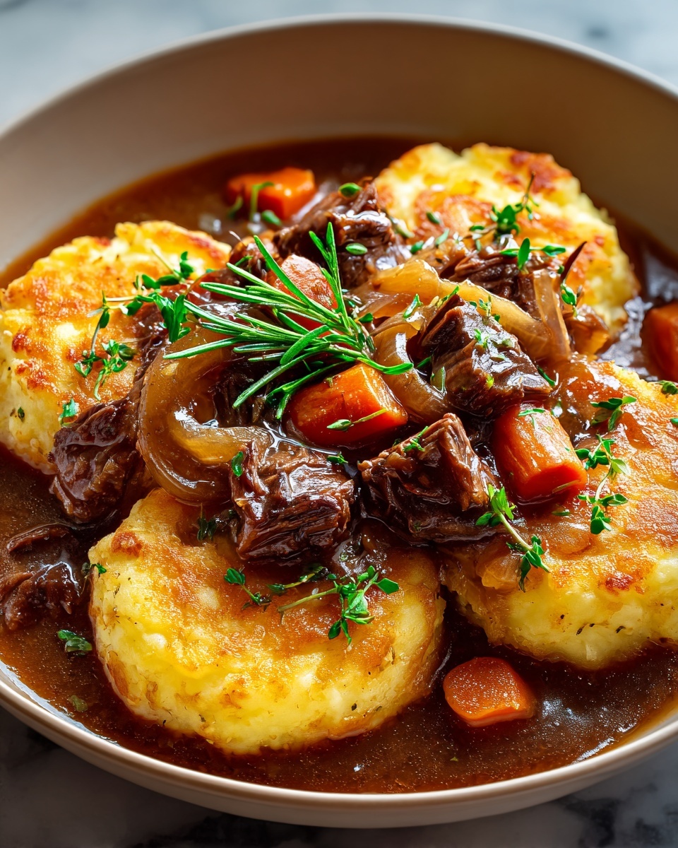 Beef Stew with Potato Topping Recipe - Recipe Image
