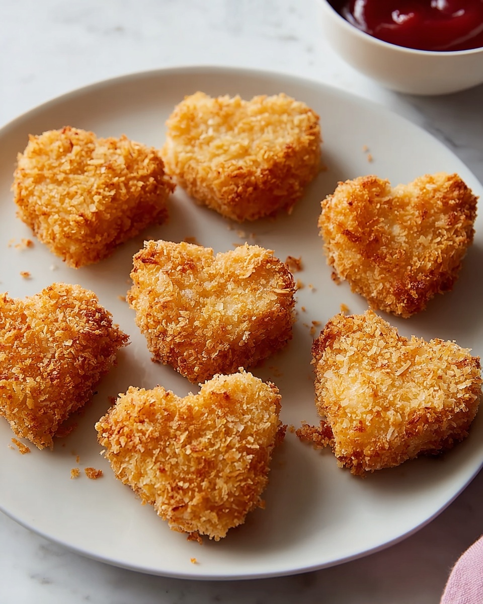 Heart-Shaped Chicken Nuggets Recipe - Recipe Image