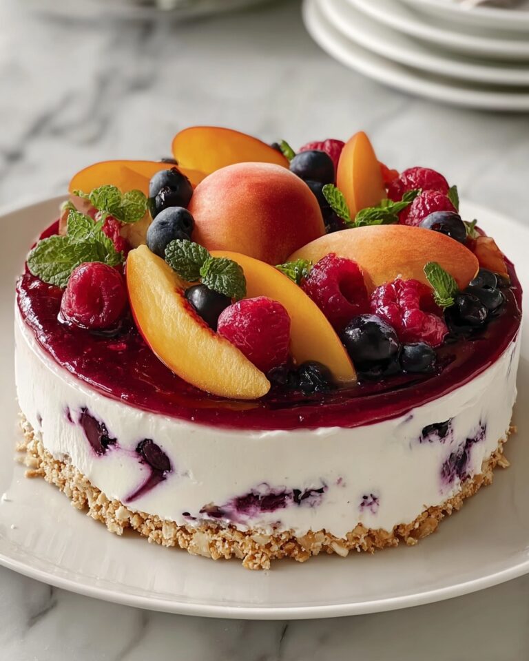 Summer Berry and Peach Cheesecake Recipe