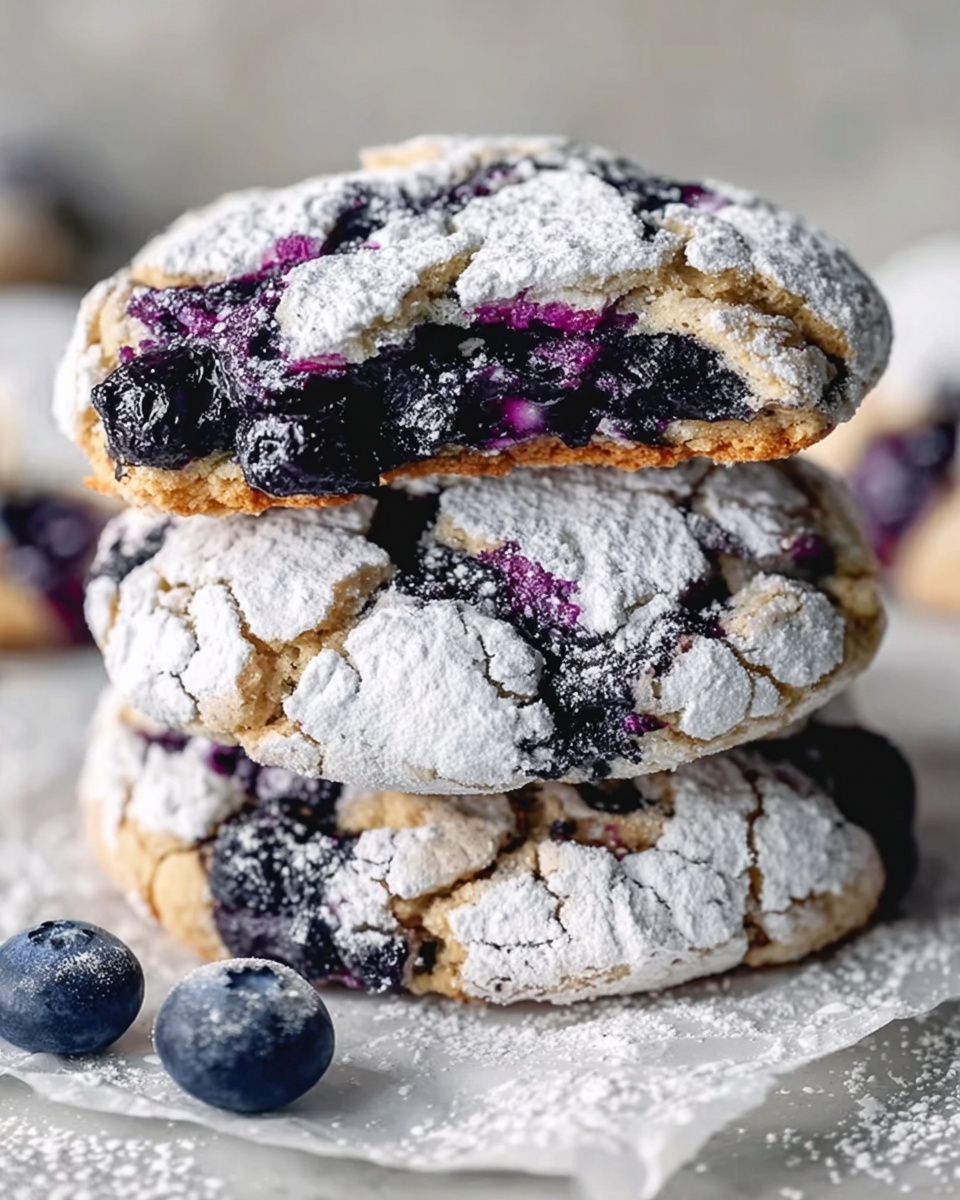 Blueberry Crinkle Cookies Recipe - Recipe Image
