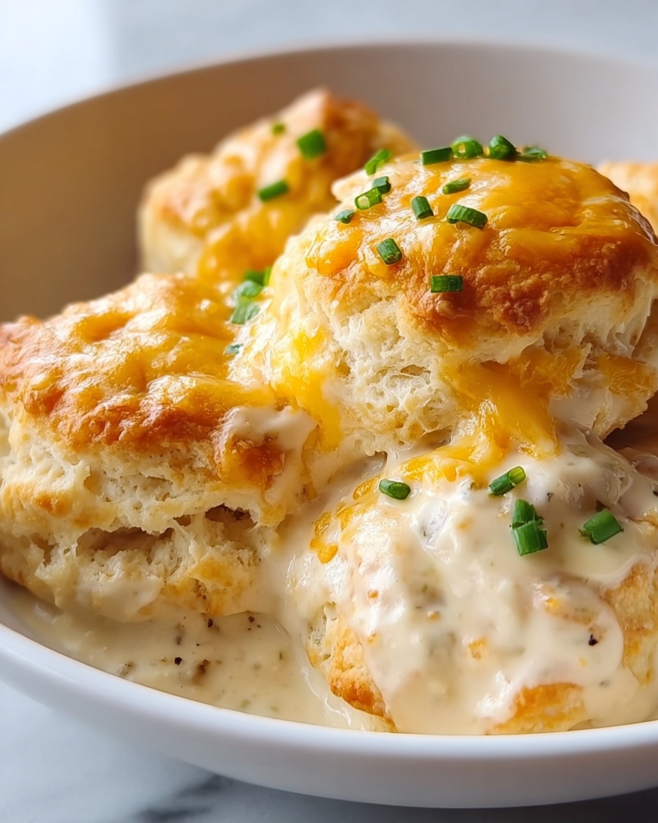 Cheesy Chicken Biscuit Casserole Recipe - Recipe Image