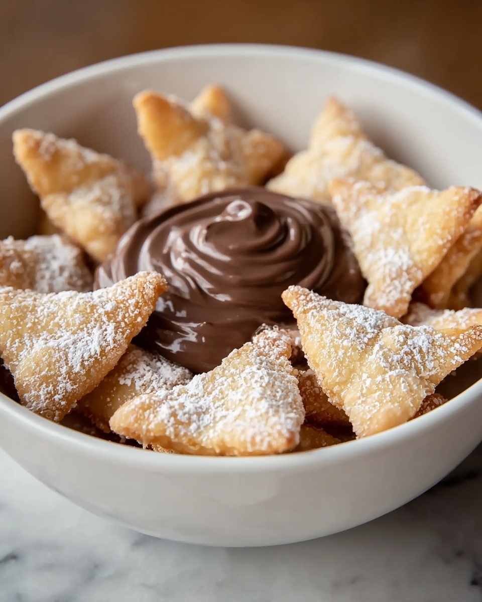 Baked Churro Chips with Chocolate Ganache Dip Recipe - Recipe Image