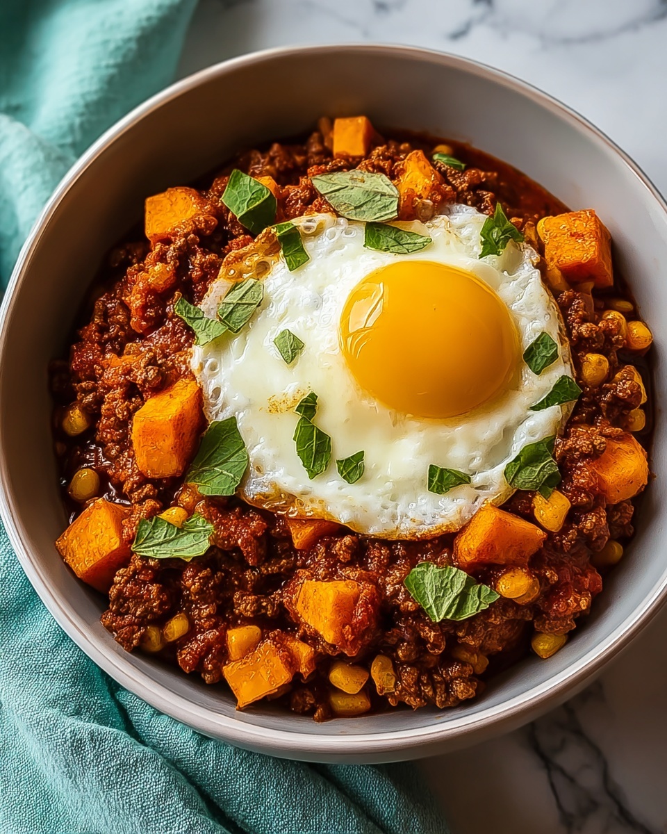 Chorizo Breakfast Chili with Sweet Potatoes Recipe - Recipe Image