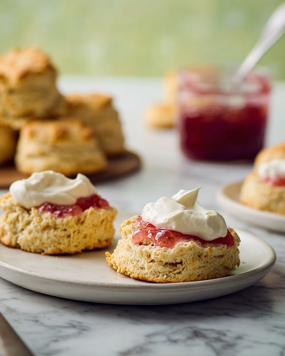 Rhubarb & Custard Scones Recipe - Recipe Image