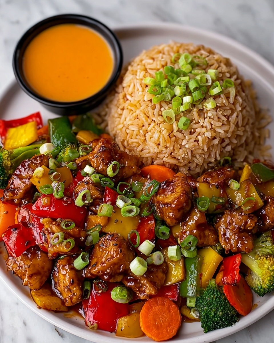 Hibachi Chicken & Veggies with Fried Rice Recipe - Recipe Image