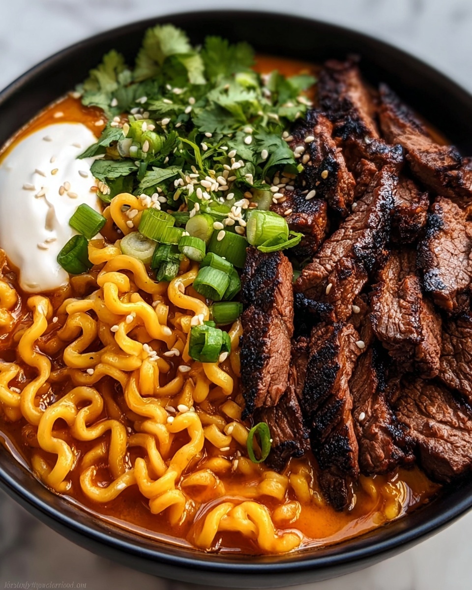 Spicy Korean Ramen Beef Recipe - Recipe Image