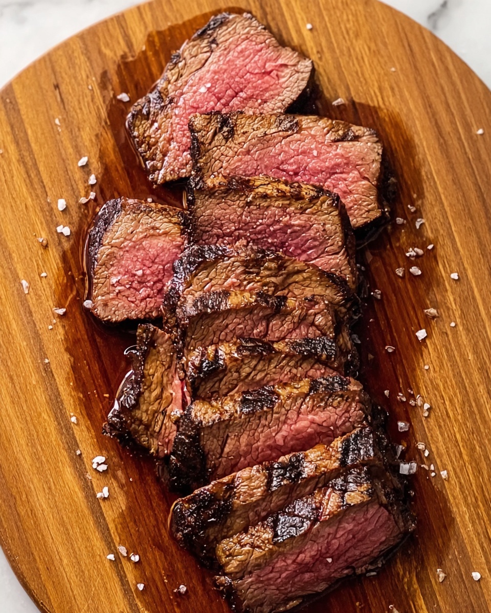 Grilled Balsamic and Garlic Flank Steak Recipe - Recipe Image