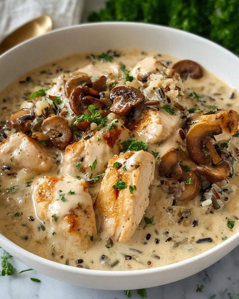 Creamy Mushroom Chicken and Wild Rice Soup Recipe