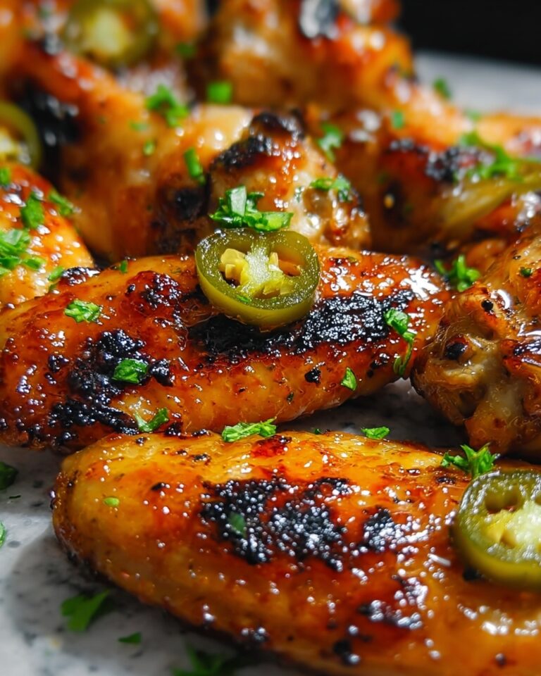 Grilled Chicken Wings with Peperoncini Garlic Butter Recipe