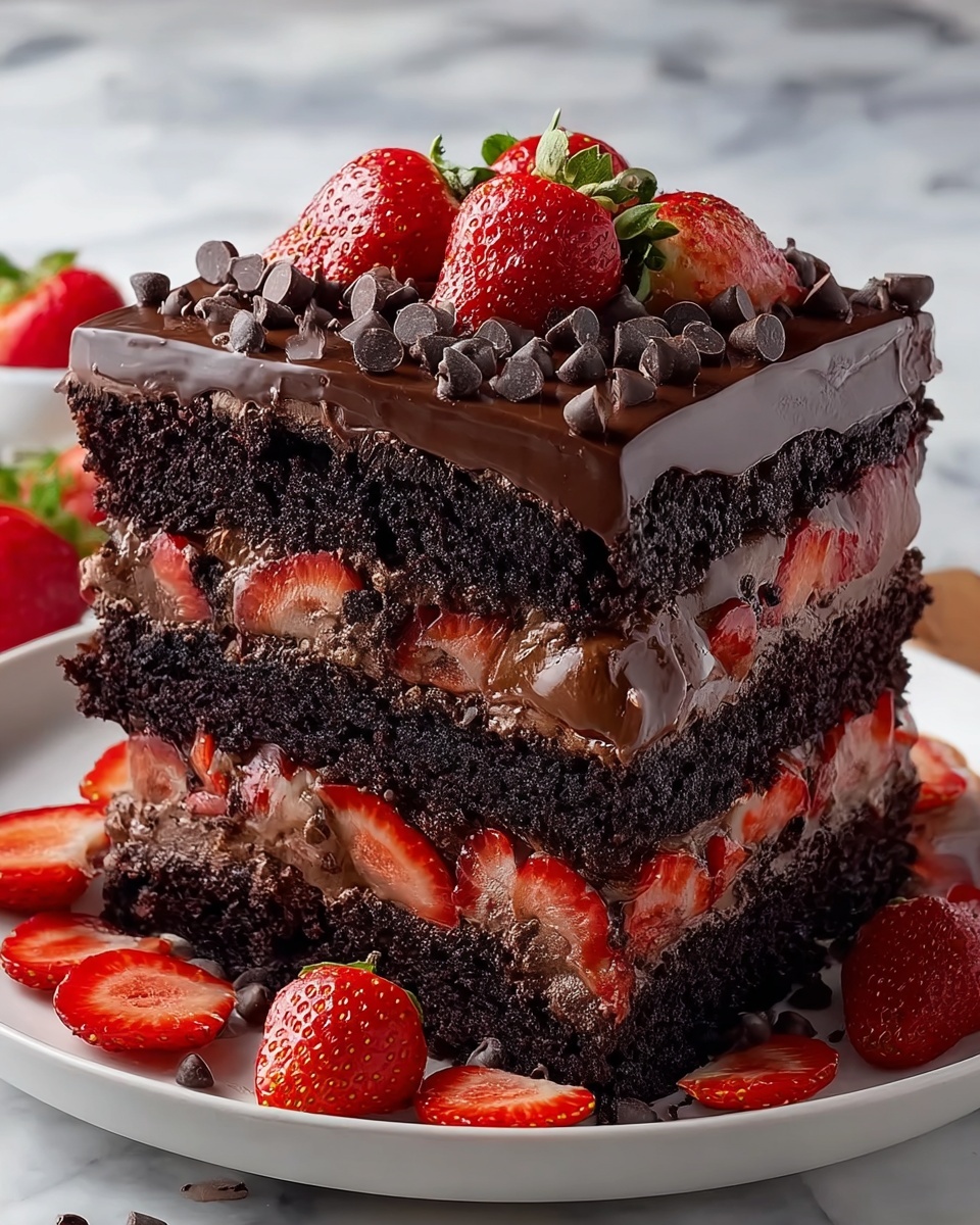 Chocolate Covered Strawberry Cake Recipe - Recipe Image