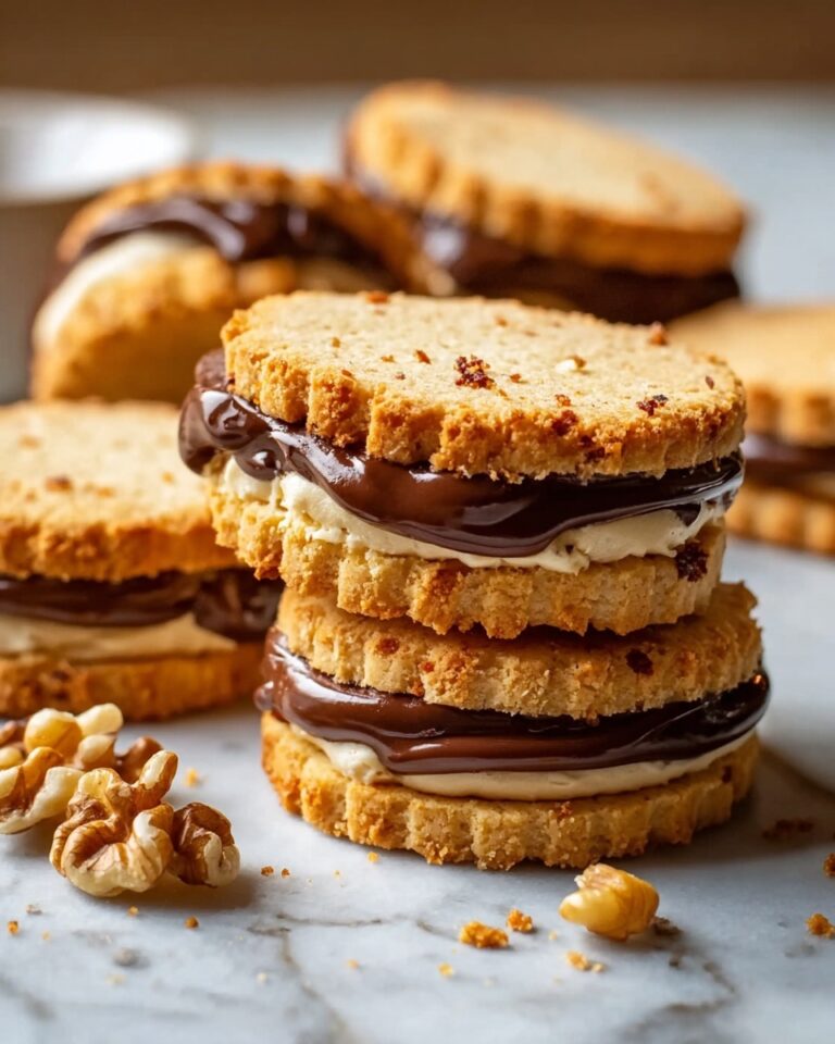 Hazelnut Shortbread Sandwich Cookies with Milk Chocolate Ganache Recipe