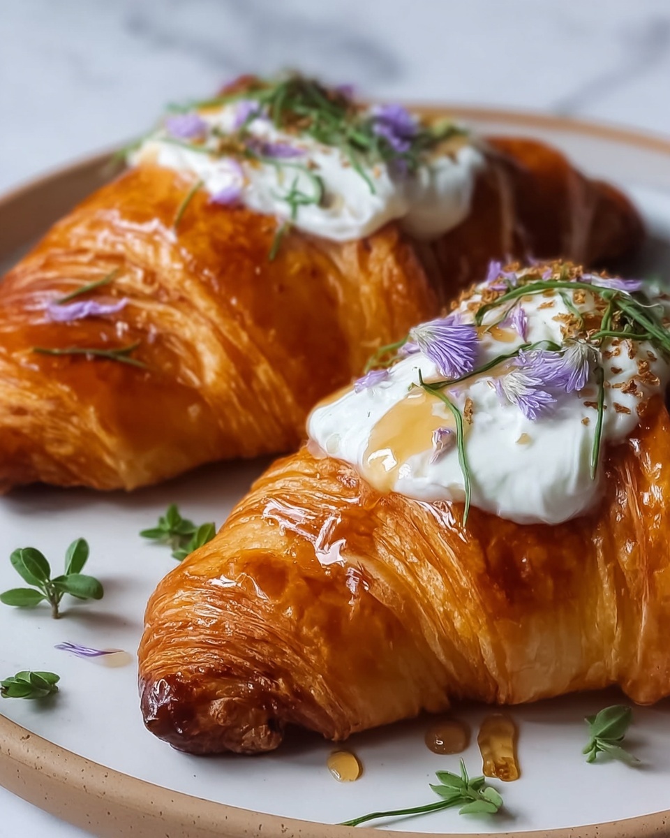 Whipped Ricotta & Burnt Honey Croissants Recipe - Recipe Image