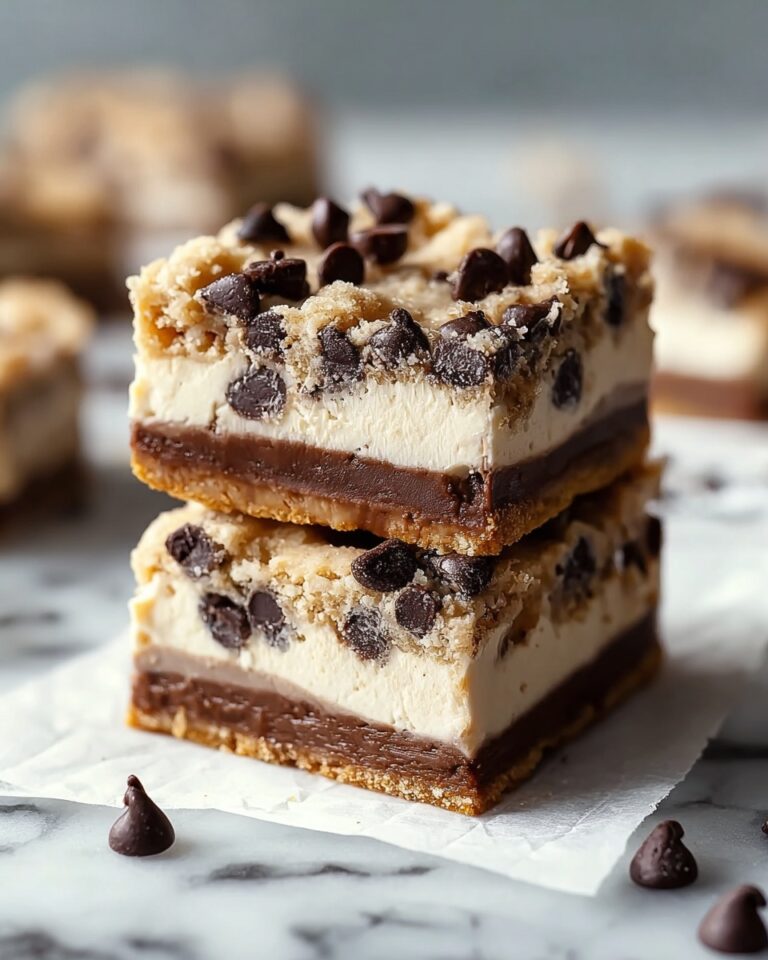 Peanut Butter Chocolate Chip Cookie Cheesecake Bars Recipe