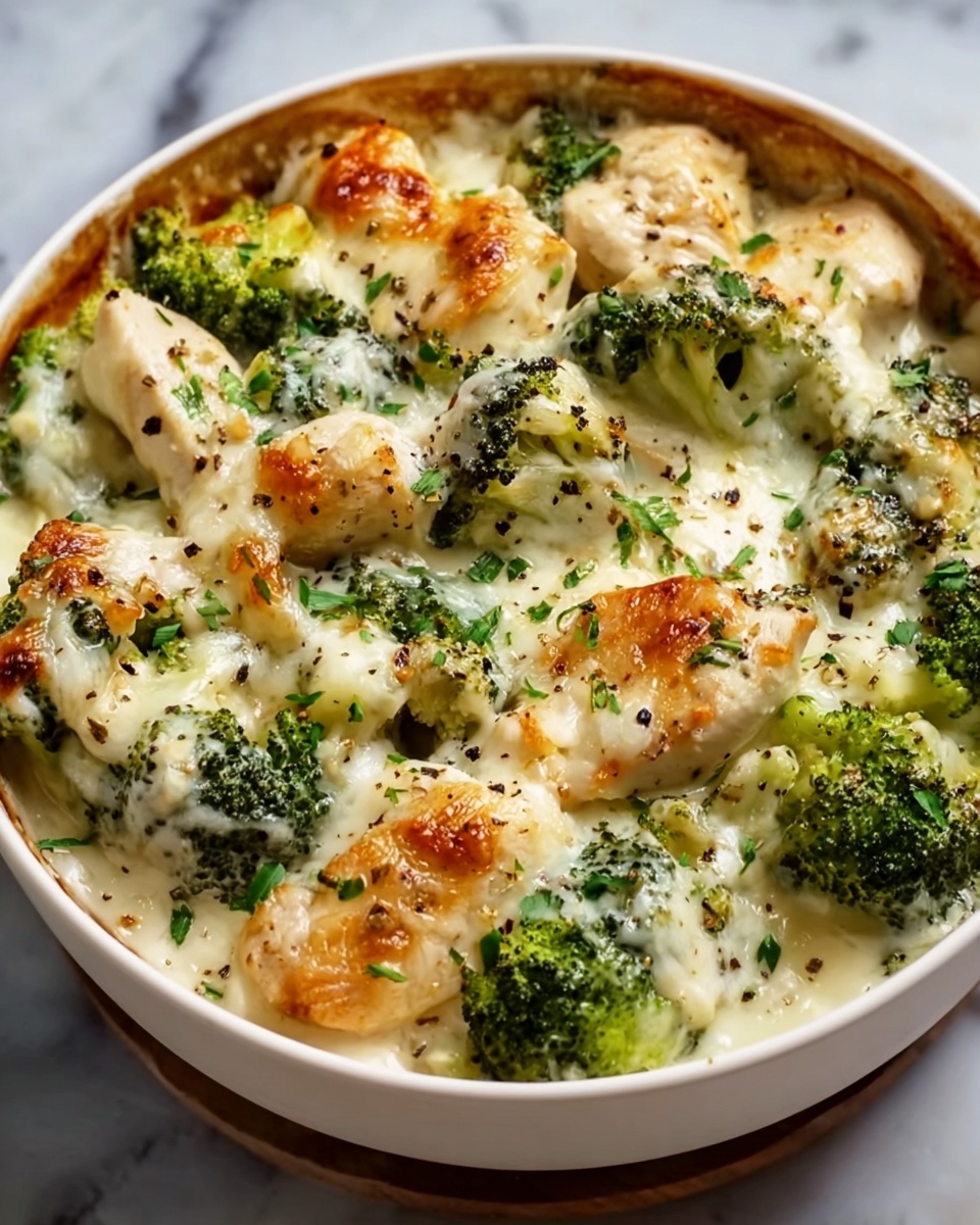 Chicken and Broccoli Baked Alfredo Recipe - Recipe Image