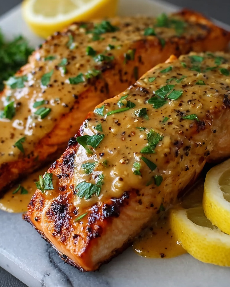 Dijon Salmon with Lemon Dijon Sauce Recipe - Recipe Image