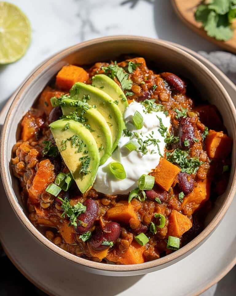 Vegan Sweet Potato Lentil Chili Recipe