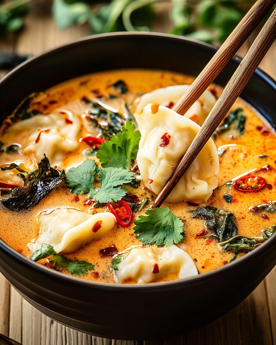 Thai Red Curry Dumpling Soup Recipe - Recipe Image