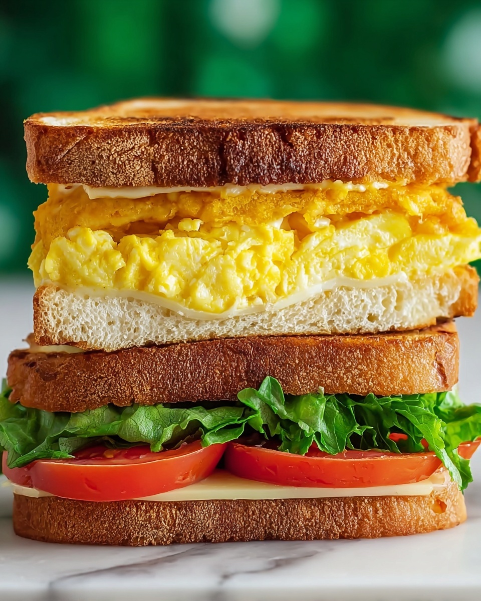 High Protein Vegetarian Breakfast Sandwiches Recipe - Recipe Image