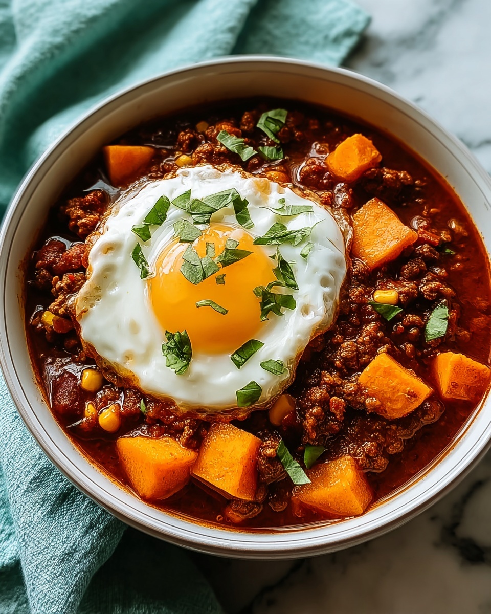 Chorizo Breakfast Chili with Sweet Potatoes Recipe - Recipe Image