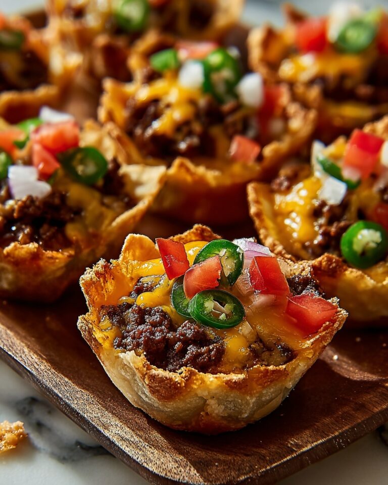 Mini Taco Cupcakes with Zesty Ground Beef and Cheese Recipe