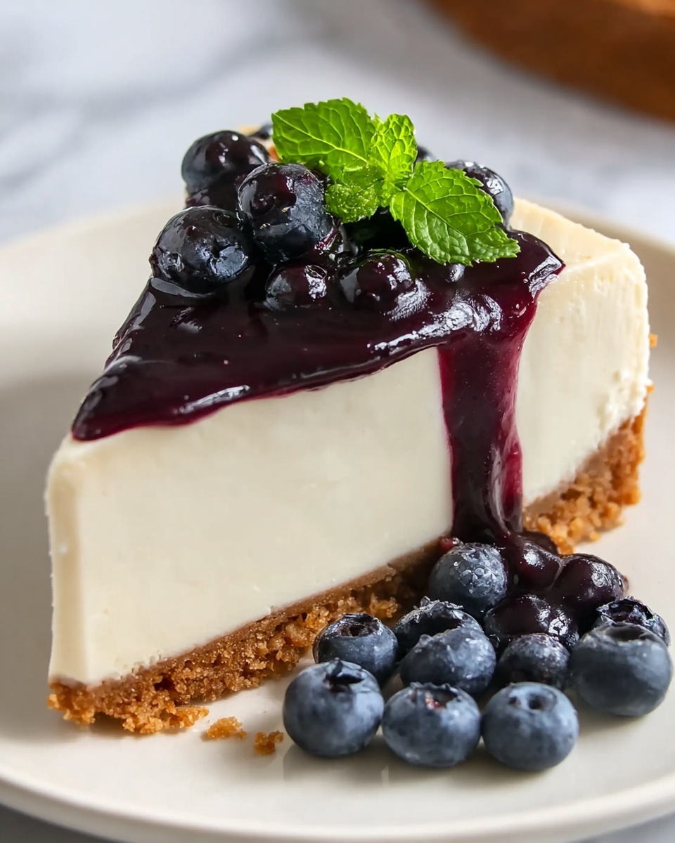 No-Bake Blueberry Cheesecake Recipe - Recipe Image