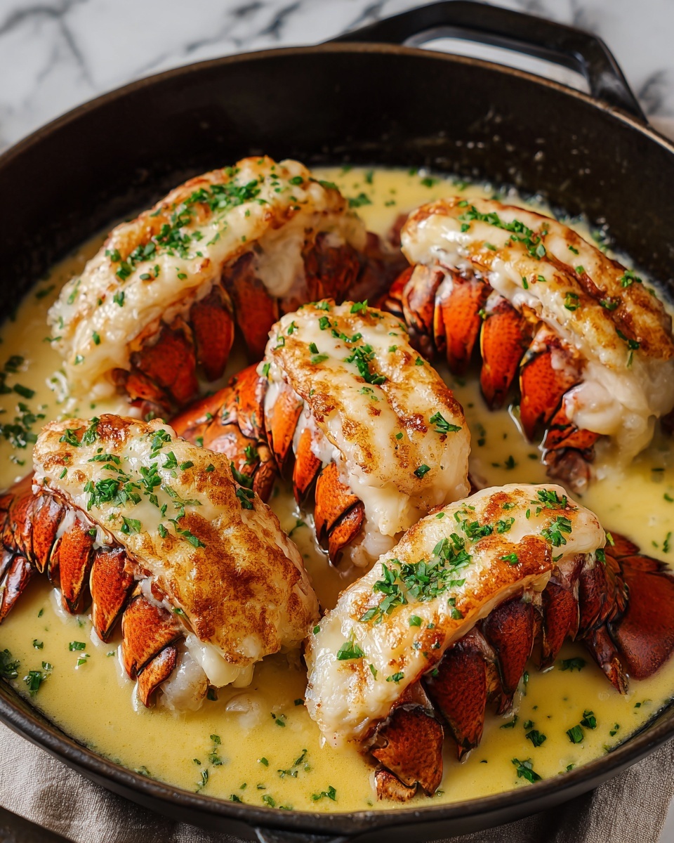 Creamy Garlic Butter Lobster Tails Recipe - Recipe Image