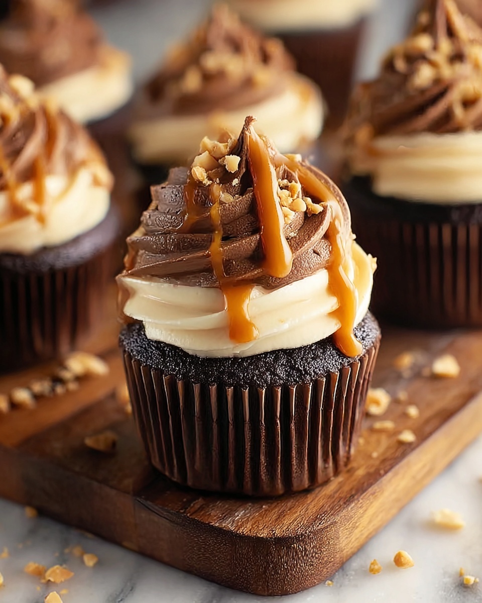 Chocolate Peanut Butter Cupcakes Recipe - Recipe Image