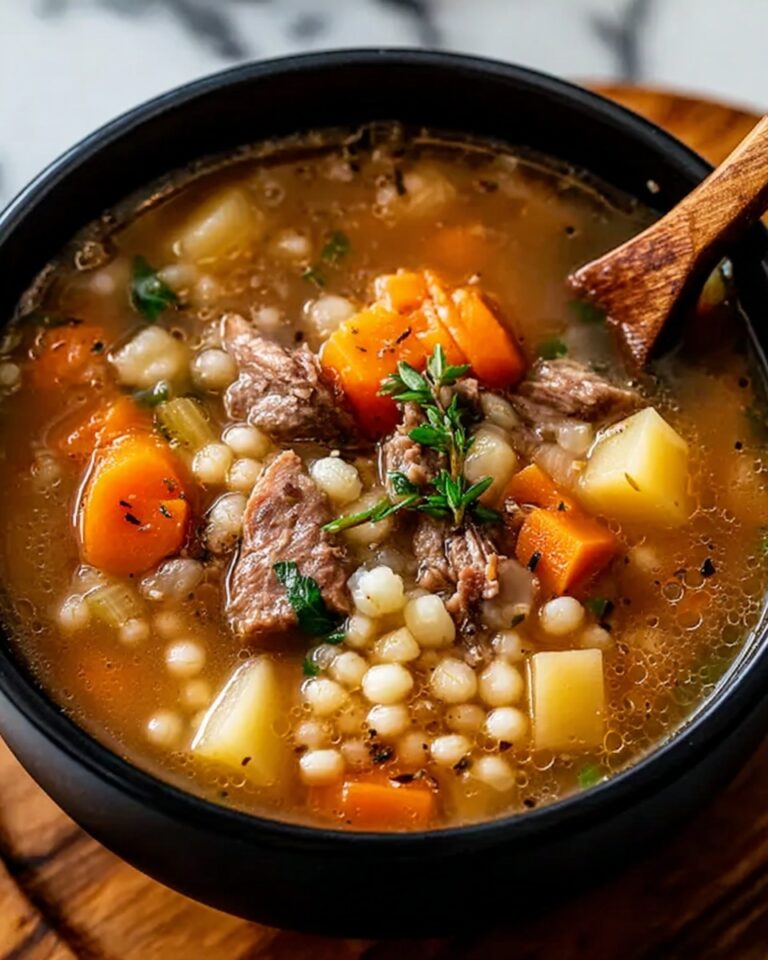 Old-Fashioned Beef Barley Soup Recipe
