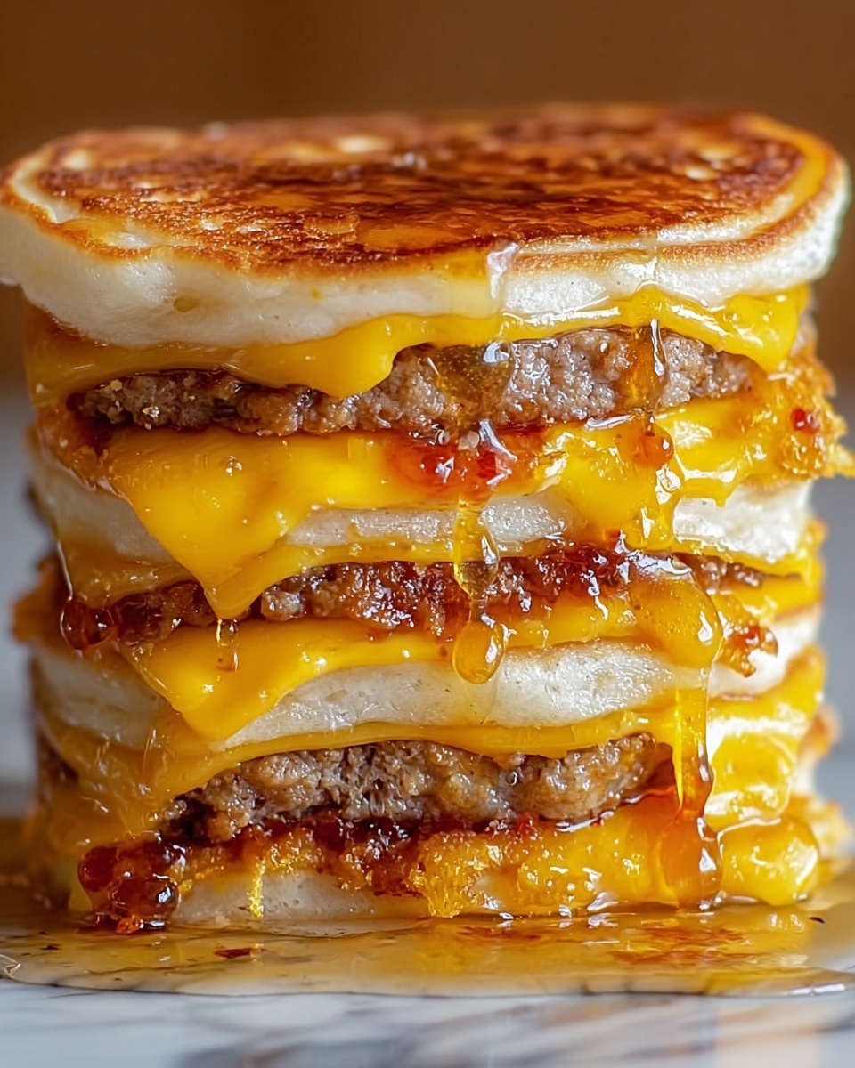 Homemade McGriddle Sandwiches with Bacon, Egg, and Maple Syrup Recipe - Recipe Image