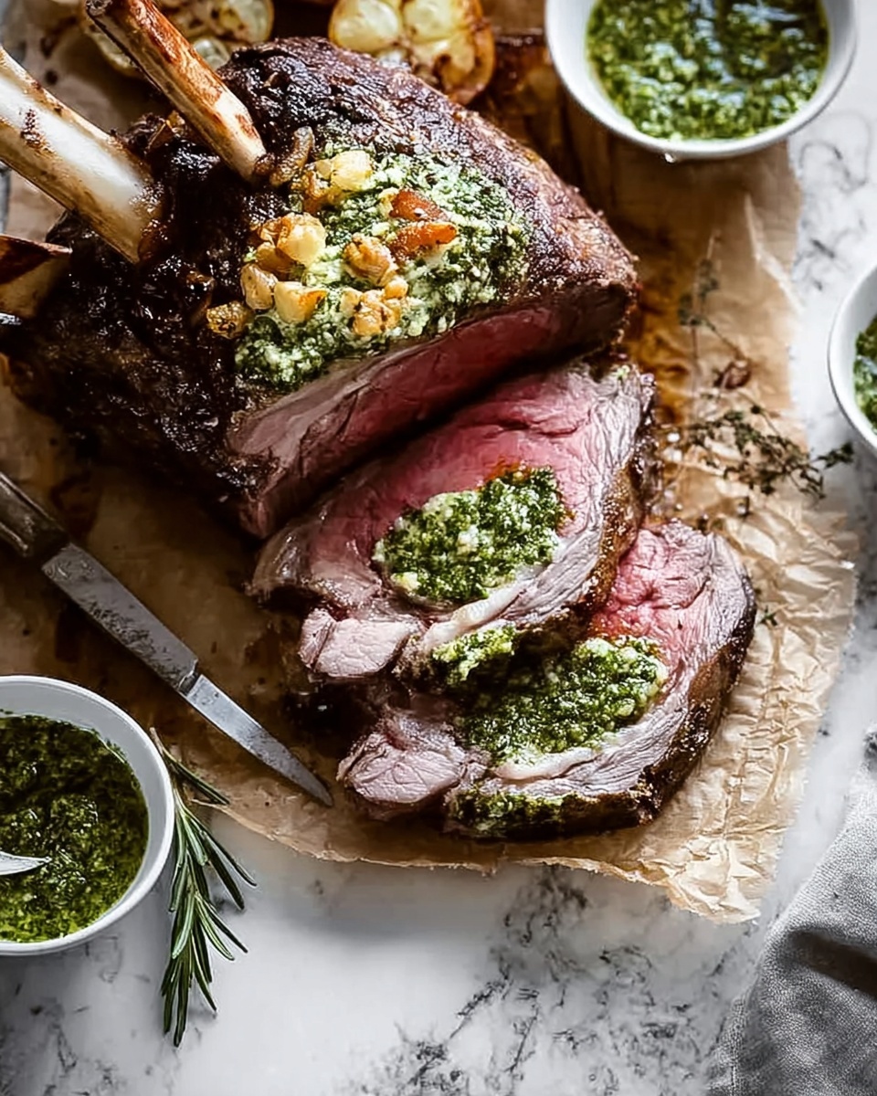 Buttermilk Brined Lamb with Mint and Pistachio Relish Recipe - Recipe Image