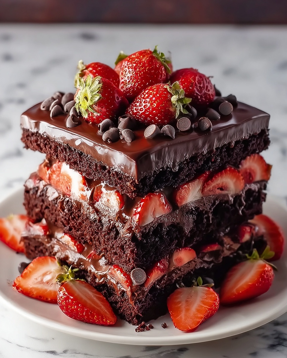 Chocolate Covered Strawberry Cake Recipe - Recipe Image